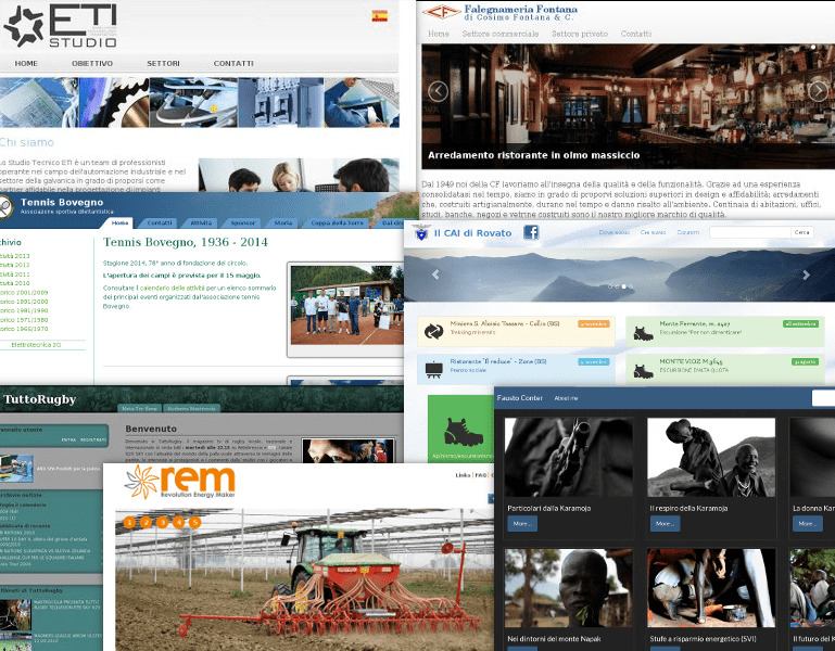 Collezione di siti web sviluppati alla eNTiDi